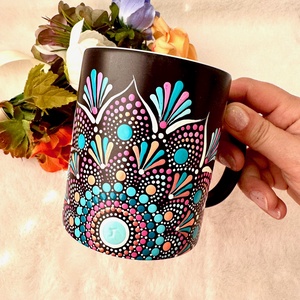 Cana pictata Light Blue  - casă & stil de viață - accesorii pentru echipamente de bucătărie - accesorii de servire - căni - Artynos.ro