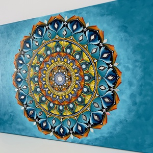 Tablou Vibrant Turquoise - casă & stil de viață - accesorii pentru decorat casa - picturi murale - tablouri/picturi pe pânză - Artynos.ro