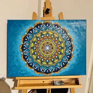 Tablou Vibrant Turquoise, Casa & Stil de viata, Accesorii pentru decorat casa, Picturi murale, Tablouri/picturi pe panza, Obiecte pictate, Pictura, ARTYNOS