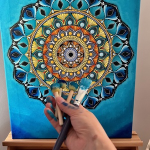 Tablou Vibrant Turquoise - casă & stil de viață - accesorii pentru decorat casa - picturi murale - tablouri/picturi pe pânză - Artynos.ro