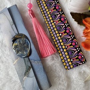 Semn de carte pictat - Boho, Carti si creatii cu tematica muzicala, cadouri, Semn de carte, Obiecte pictate, Pictura, ARTYNOS