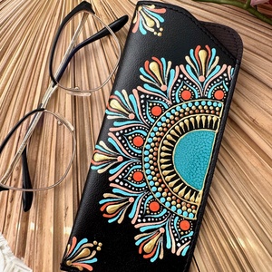 Etui ochelari pictat manual Vacation Time - geantă și husă - portofele, huse, suporturi - toc ochelari - Artynos.ro