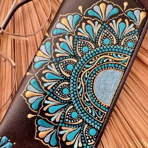 Etui ochelari pictat manual - Blue summer - geantă și husă - portofele, huse, suporturi - toc ochelari - Artynos.ro
