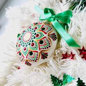 Glob pictat manual - Happy Winter - crăciun - decorațiuni de crăciun de casă - globuri de crăciun - Artynos.ro