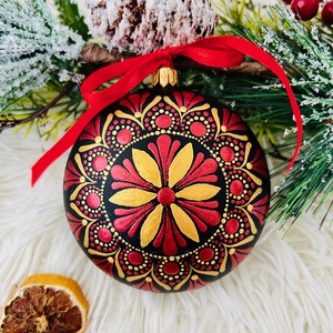 Glob pictat - Silent night, Craciun, Decoratiuni de Craciun de casa, Globuri de Craciun, Obiecte pictate, Pictura, ARTYNOS