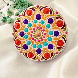 Oglinda poseta pictata manual  - baie și frumusețe - accesorii pentru îngrijirea feței - accesorii machiaj - Artynos.ro