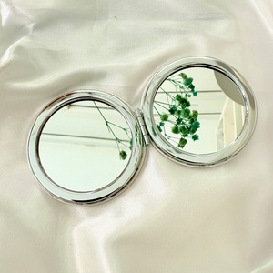 Oglinda poseta pictata manual - Blue Winter - baie și frumusețe - accesorii pentru îngrijirea feței - accesorii machiaj - Artynos.ro