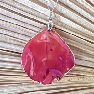 Pandantiv petala de trandafir cu montura argint 925 - bijuterii - coliere - pandative - Artynos.ro