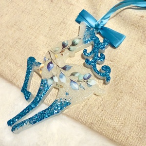 Ren în Stil Nordic Rășină Epoxidică cu Sclipici - crăciun - decorațiuni de crăciun de casă - globuri de crăciun - Artynos.ro