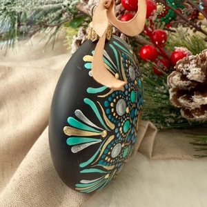 Glob Pictat Manual-Mandala Magic - crăciun - decorațiuni de crăciun de casă - globuri de crăciun - Artynos.ro