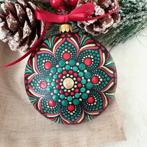 Glob pictat Rosu si verde   - Artynos.ro