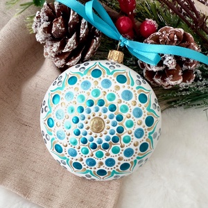 Glob pictat manual - Fulg de nea - Artynos.ro