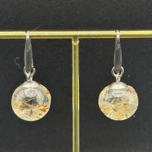 Cercei handmade cu puf natural de papadie � bijuterie unicat, Bijuterii, Cercei, Cercei din rasina, Aranjament de flori, Confectionarea bijuteriilor, ARTYNOS