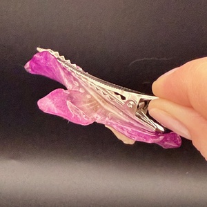 Agrafă de Păr cu Orhidee Naturală Roz � Accesoriu Floral Delicat - îmbrăcăminte și modă - accesorii păr - bandă de păr și agrafe păr - Artynos.ro