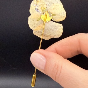  Broșă Panseluță Naturală � Accesoriu Floral de primavara  - bijuterii - broșe - Artynos.ro