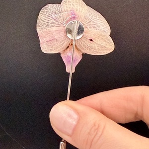 Broșă Orhidee Naturală � Accesoriu Premium cu Prindere din Oțel - bijuterii - broșe - Artynos.ro