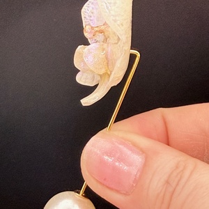 Broșă Florală orhidee naturala-  Conservate în Rășină - bijuterii - broșe - Artynos.ro