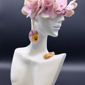 Cercei florali tip buchet � bijuterii naturale handmade - Artynos.ro