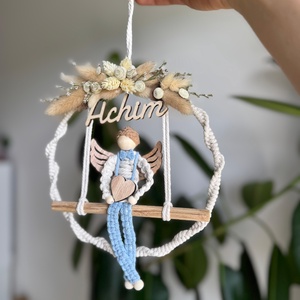 Ornament Cu Păpușă Macrame Cadou Prima Aniversare Botez Mot - casă & stil de viață - accesorii pentru decorat casa - decorațiuni de pereți, decorațiuni suspendate - decorațiuni perete, macramé - Artynos.ro