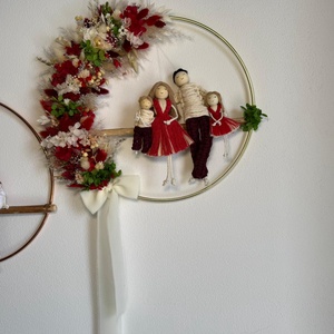 CORONITA ORNAMENT PERETE CU PAPUSI MACRAME_CADOU FAMILIE - Artynos.ro