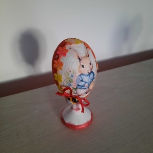 Ou in suport rosu - casă & stil de viață - accesorii pentru decorat casa - decorațiuni de masă și decorațiuni pentru rafturi  - decorațiuni de masă - Artynos.ro