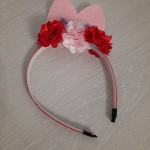 Cordeluta rosie cu urechi de iepuras - îmbrăcăminte și modă - accesorii păr - accesorii de păr - Artynos.ro