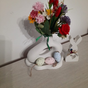 Set vaza ovala , tavita nor si iepuras decor - casă & stil de viață - accesorii pentru decorat casa - decorațiuni de masă și decorațiuni pentru rafturi  - decorațiuni de masă - Artynos.ro