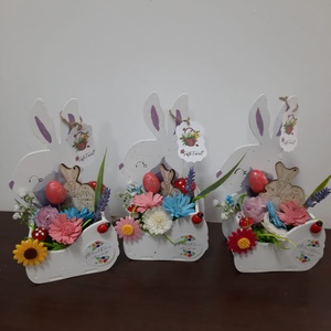 Cutie in forma de iepuras cu flori - casă & stil de viață - accesorii pentru decorat casa - decorațiuni de masă și decorațiuni pentru rafturi  - decorațiuni de masă - Artynos.ro