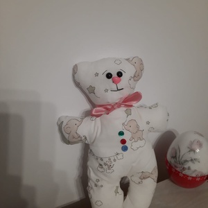 Ursulet alb cu elefantei, Casă & Stil de viață, Echipament pentru camera copiilor, Decorațiuni pentru camera copilului, Cusătură, ARTYNOS
