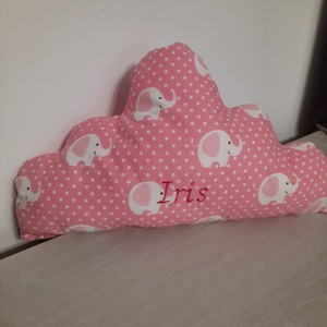 Pernuta decorativa norisor roz cu elefantei, Casa & Stil de viata, Echipament pentru camera copiilor, Perna decor pentru copii, Cusatura, ARTYNOS