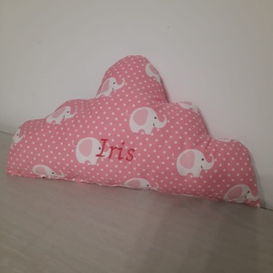 Pernuta decorativa norisor roz cu elefantei - casă & stil de viață - echipament pentru camera copiilor - pernă decor pentru copii - Artynos.ro