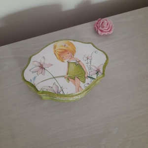 Caseta bijuterii verde, Casa & Stil de viata, Accesorii pentru decorat casa, Decoratiuni de masa si decoratiuni pentru rafturi , Decoratiuni de masa, Decoupage, transfer si tehnici servetel, ARTYNOS