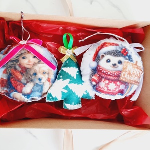 Set de globuri din fetru , Craciun, Decoratiuni de Craciun de casa, Globuri, Altele, ARTYNOS