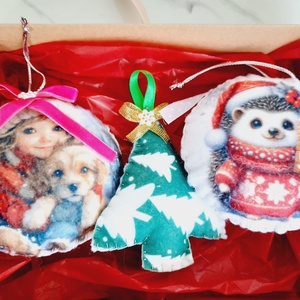 Set de globuri din fetru  - crăciun - decorațiuni de crăciun de casă - globuri de crăciun - Artynos.ro