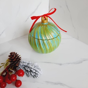 Glob verde lumanare, Craciun, Decoratiuni de Craciun de casa, Globuri, Lumanare si fabricarea lumanarilor, ARTYNOS