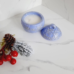 Glob mic mov lumanare - crăciun - decorațiuni de crăciun de casă - globuri de crăciun - Artynos.ro