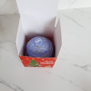 Glob mic mov lumanare - crăciun - decorațiuni de crăciun de casă - globuri de crăciun - Artynos.ro