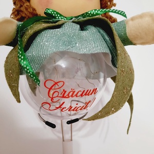 Baietel in costum verde decoratiune - crăciun - decorațiuni de crăciun de casă - globuri de crăciun - Artynos.ro