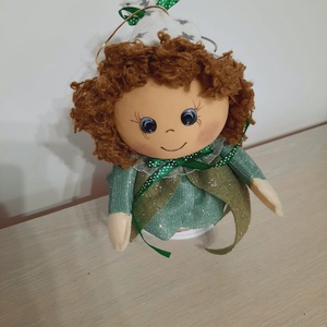 Baietel in costum verde decoratiune - crăciun - decorațiuni de crăciun de casă - globuri de crăciun - Artynos.ro