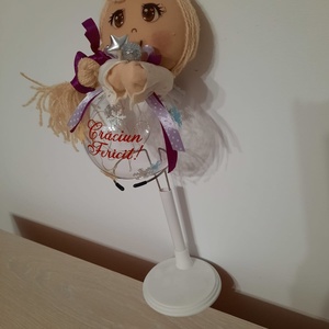 Fetita blonda decoratiune - crăciun - decorațiuni de crăciun de casă - globuri de crăciun - Artynos.ro