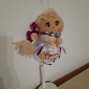 Fetita blonda decoratiune - crăciun - decorațiuni de crăciun de casă - globuri de crăciun - Artynos.ro