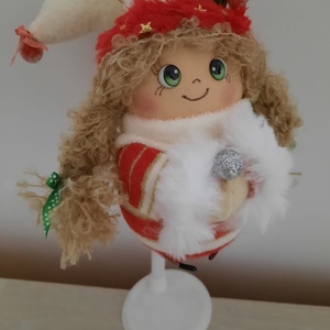 Fetita in costum rosu decoratiune - crăciun - decorațiuni de crăciun de casă - globuri de crăciun - Artynos.ro