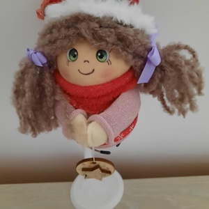 Fetita in lila decoratiune - crăciun - decorațiuni de crăciun de casă - globuri de crăciun - Artynos.ro