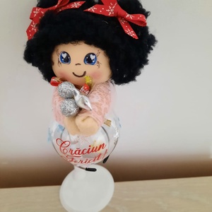 Fetita bruneta decoratiune, Craciun, Decoratiuni de Craciun de casa, Globuri de Craciun, Altele, ARTYNOS