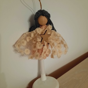 Papusa din macrame - crăciun - decorațiuni de crăciun de casă - globuri de crăciun - Artynos.ro