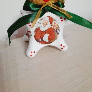 Bomboniera cu Mos Craciun, Casa & Stil de viata, Accesorii pentru decorat casa, Decoratiuni de masa si decoratiuni pentru rafturi , Decoratiuni de masa, Decoupage, transfer si tehnici servetel, ARTYNOS