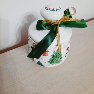 Bomboniera cu pinguin si brad - casă & stil de viață - accesorii pentru decorat casa - decorațiuni de masă și decorațiuni pentru rafturi  - decorațiuni de masă - Artynos.ro