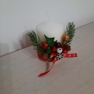 Lumanare scurta decorata, Casa & Stil de viata, Lumanari, parfumuri, arome, Lumanari si sfesnice, Altele, ARTYNOS