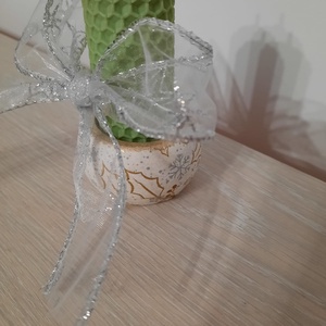 Suport si lumanare fagure verde - casă & stil de viață - lumânări, parfumuri, arome - lumânări și sfeșnice - Artynos.ro