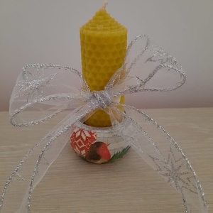 Suport  si lumanare fagure galbena - Artynos.ro